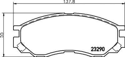 HELLA PAGID 8db355017271 -  Комплект тормозных колодок, дисковый тормоз